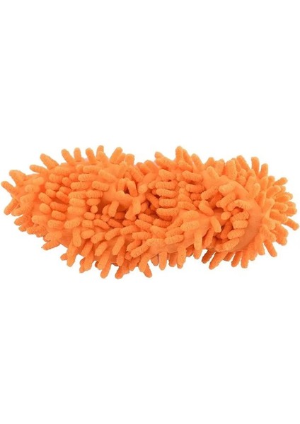 Turuncu Tarzı 2 Adet Zemin Mop Ayakkabı Kapağı Zemin Mopper Terlik Ev Zemin Temizleyici Temizleme Ayak Çorap Rahat Düz Renk Baskı Ayakkabı Kapağı (Yurt Dışından)