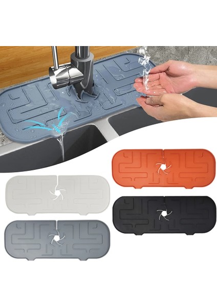 Turuncu Tarzı Silikon Musluk Mat Mutfak Lavabo Sıçrama Koruma Banyo Musluk Su Toplayıcı Mat Lavabo Tahliye Pedi Musluk Arkasında (Yurt Dışından) fiyatları