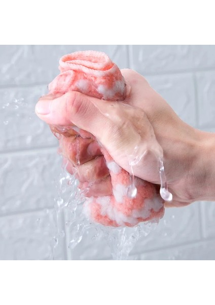 30X30CM Tarzı Mikrofiber Kalın Mutfak Havlusu Bulaşık Bezi Ev Mutfak Paçavra Gadget Yapışmaz Yağ Masa Temizlik Bezi Bez Ovma Pedi 5 Adet (Yurt Dışından)