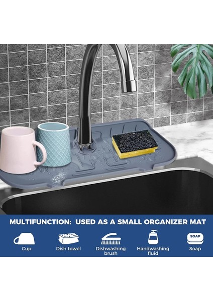 Siyah Stil Silikon Musluk Mat Mutfak Lavabo Sıçrama Koruma Banyo Musluk Su Toplayıcı Mat Lavabo Tahliye Pedi Musluk Arkasında (Yurt Dışından) modelleri