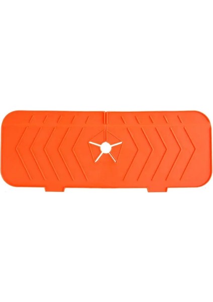 Turuncu Tarzı Silikon Musluk Mat Mutfak Musluk Kolu Damlama Tutucu Tepsi Çift Taraflı Kullanım Musluklar Paspaslar Su Tahliye Pedi Lavabo Sıçrama Koruması (Yurt Dışından)