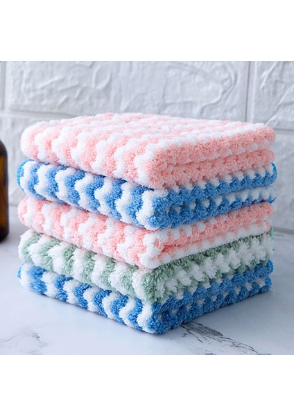 Pembe Tarzı 30X40CM Mutfak Temizleme Bezi Ovma Pedi Havlu Ev Mercan Polar Bulaşık Yıkama Havlusu Yapışmaz Yağ Masa Temizlik Bezi Silin (Yurt Dışından) modelleri