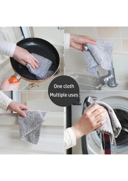 5 Adet Tarzı 15X20CM 5 Adet Mutfak Temizlik Havlusu Mikrofiber Temizlik Bezi Bulaşık Bezi Peçete Emici Yapışmaz Yağ Paçavra Pot Bulaşık Yıkama Bezi (Yurt Dışından)