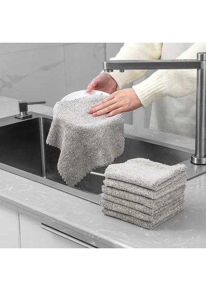 5 Adet Tarzı 15X20CM 5 Adet Mutfak Temizlik Havlusu Mikrofiber Temizlik Bezi Bulaşık Bezi Peçete Emici Yapışmaz Yağ Paçavra Pot Bulaşık Yıkama Bezi (Yurt Dışından)