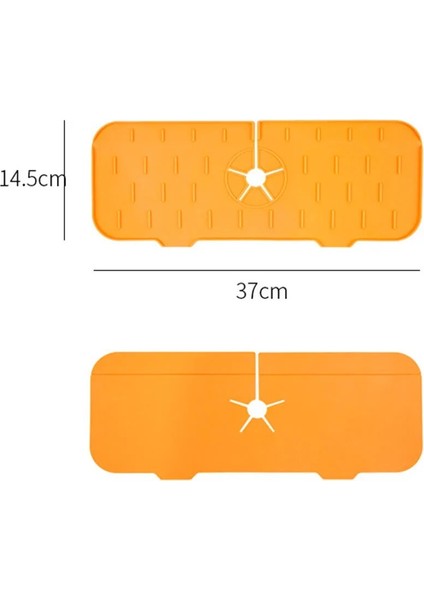 Sarı Stil Mutfak Lavabo Drenaj Mat Silikon Musluk Sıçrama Koruması Su Tutucu Paspaslar Tezgah Koruyucu Su Kurutma Pedi Banyo Tuvalet Için (Yurt Dışından)