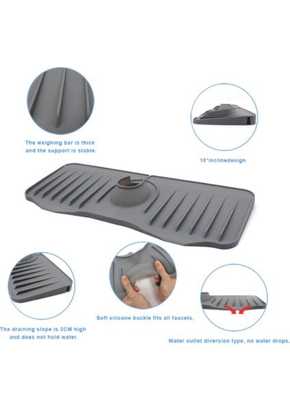 Beyaz Stil Silikon Musluk Mat Mutfak Lavabo Sünger Drenaj Rafı Ayarlanabilir Lavabo Mat Musluk Sıçrama Yakalayıcı Banyo Mutfak Gadget (Yurt Dışından) modelleri