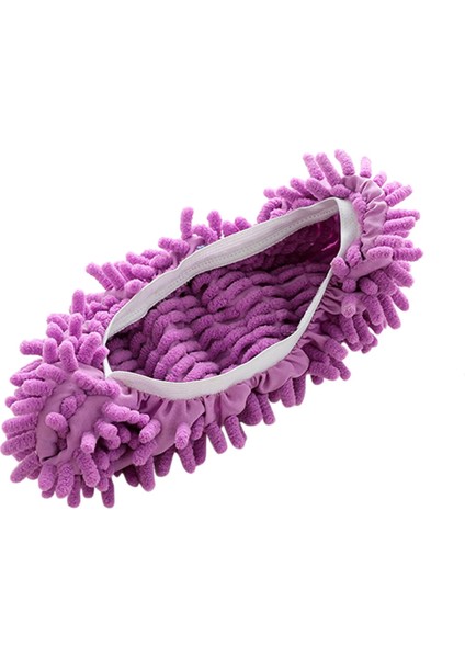 Mor Tarzı 1 Adet Çok Fonksiyonlu Ev Temizlik Paspası Kafası Tembel Paspas Ayakkabı Zemin Toz Temizleme Terlik Zemin Mikrofiber Temizleme Aracı (Yurt Dışından)