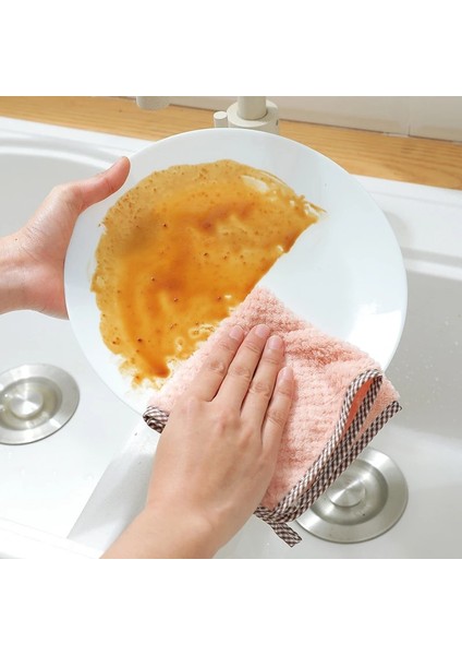 Yeşil Stil 1 Bilgisayar 5 Adet Mikrofiber Bulaşık Bezi Yapışmaz Yağ Emici Havlu Mutfak Için Çok Fonksiyonlu Ev Banyo Havlusu Mutfak Malzemeleri (Yurt Dışından) indirimleri