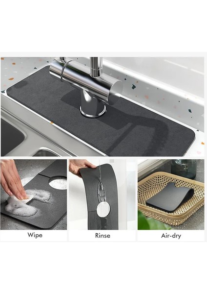 No.4 Stili Mutfak Musluk Emici Mat Lavabo Sıçrama Koruması Mikrofiber Musluk Sıçrama Yakalayıcı Tezgah Koruyucu Товары Для Кухни (Yurt Dışından)