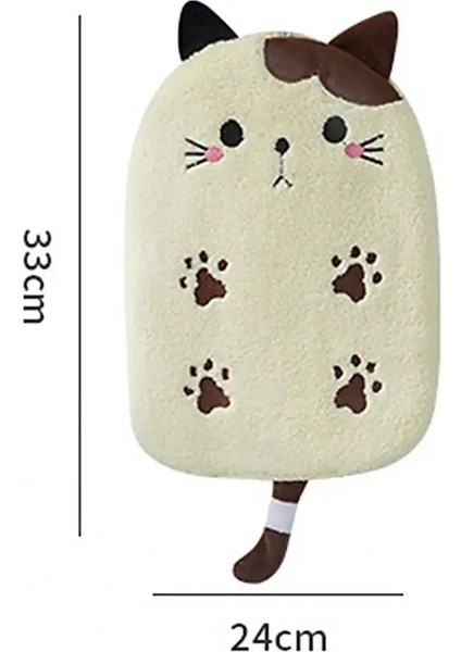 Gri Tarzı 1 Adet Havlu Süper Emici Cilt Dostu 4 Renk Karikatür Kedi Şekli Dekoratif Asılı Kadife El Yüz Havlusu Banyo Kaynağı (Yurt Dışından) modelleri