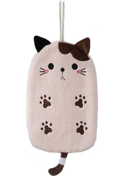 Gri Tarzı 1 Adet Havlu Süper Emici Cilt Dostu 4 Renk Karikatür Kedi Şekli Dekoratif Asılı Kadife El Yüz Havlusu Banyo Kaynağı (Yurt Dışından) indirimleri