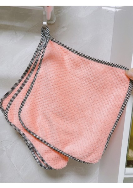 1 Adet Tarzı 25 cm Li Sofra Çift Katmanlı Mutfak Temizlik Bezi Banyo Bulaşık Bezi Süper Emici Mikrofiber Havlu Araba Bez (Yurt Dışından)