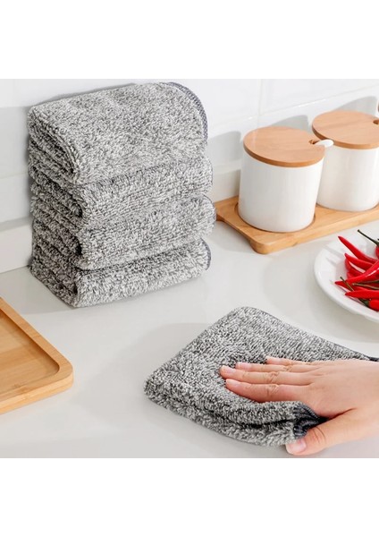 30X30CM Tarzı 1 Bilgisayar Adet Mutfak Temizlik Havlusu Mikrofiber Temizlik Bezi Bulaşık Bezi Emici Yapışmaz Yağ Paçavra Pot Bulaşık Yıkama Bezi (Yurt Dışından)