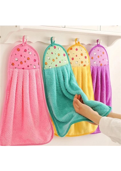 Mavi Stil Mercan Kadife Banyo Malzemeleri Yumuşak El Havlusu Emici Kumaş Bulaşık Bezleri Asılı Kumaş Mutfak Aksesuarları 30*38 cm (Yurt Dışından) indirimleri