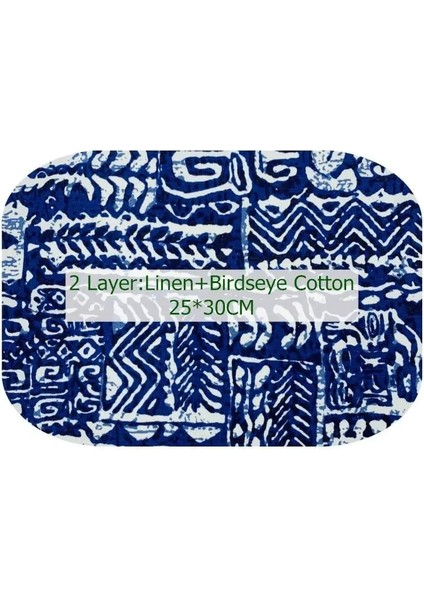 Mavi Stil 1 Bilgisayar Keten Peçeteler Kuşgözü Pamuklu Kağıt Havlular Mutfak Temizlik Bezleri Yeniden Kullanılabilir Kağıt Havlu Rulosu (Yurt Dışından)