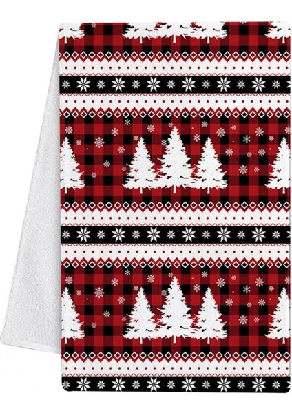 Bir Stil Mükemmel Bulaşık Havlusu Dayanıklı Mikrofiber Mutfak Havlusu Noel Stilleri Tatil Çay Kardan Adam El Havlusu (Yurt Dışından)