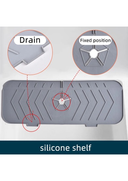 Turuncu Tarzı Silikon Musluk Emici Mat Mutfak Lavabo Sıçrama Koruma Pedi Su Tutucu Damlama Tepsisi Drenaj Kurutma Tezgah Koruma Mat (Yurt Dışından) indirimleri
