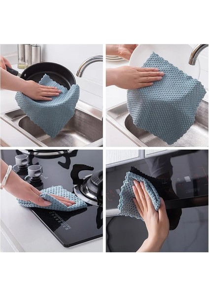 Kahve Tarzı 1 Adet Mutfak Malzemeleri Temizlik Havlusu Süper Emici Çok Fonksiyonlu Silme Bezi Temizlik Bezi Polyesternaylon Anti-Yağ Mutfak (Yurt Dışından) fırsatları