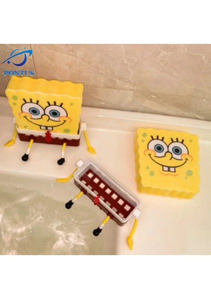 Raf Tarzı Spongebobs Sünger Bulaşık Makinesi Temizleme Süngeri Sihirli Silin Lavabo Drenaj Tutucu Raf Sepeti Ev Tedarik Mutfak Aksesuarları (Yurt Dışından) fırsatları