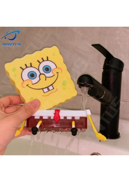 Raf Tarzı Spongebobs Sünger Bulaşık Makinesi Temizleme Süngeri Sihirli Silin Lavabo Drenaj Tutucu Raf Sepeti Ev Tedarik Mutfak Aksesuarları (Yurt Dışından) indirimleri