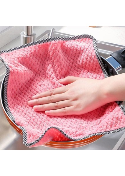 Veya Tarzı 1 Parça Mutfak Havluları Bulaşık Bezleri Yapışmaz Yağ Kalınlaşmış Masa Temizleme Bezi Emici Ovma Pedi Mutfak Paçavraları Aletler (Yurt Dışından) fırsatları