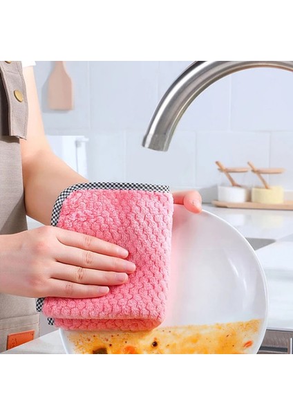 Veya Tarzı 1 Parça Mutfak Havluları Bulaşık Bezleri Yapışmaz Yağ Kalınlaşmış Masa Temizleme Bezi Emici Ovma Pedi Mutfak Paçavraları Aletler (Yurt Dışından) indirimleri