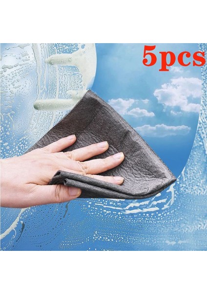 30X30CM Tarzı 1 Parça 5 Adet Kalınlaşmış Sihirli Temizlik Bezi Filigran Yok Cam Silme Bezi Yeniden Kullanılabilir Atuo Pencere Camı Temizlik Bezi Bez Mutfak Havlusu (Yurt Dışından)