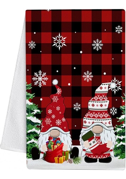S Tarzı Bulaşık Bezi Havlu Dekoratif Dayanıklı Çabuk Kuruyan Merry Christmas Sevimli Kardan Adam Kamyon Bulaşık Bezi El Havlusu Mutfak Temizlik (Yurt Dışından)