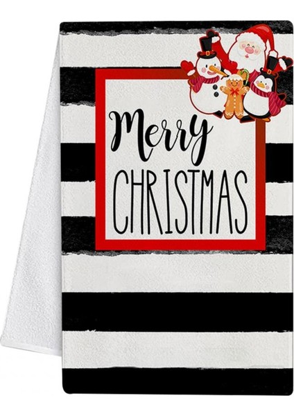 R Tarzı Bulaşık Bezi Havlu Dekoratif Dayanıklı Çabuk Kuruyan Merry Christmas Sevimli Kardan Adam Kamyon Bulaşık Bezi El Havlusu Mutfak Temizlik (Yurt Dışından)