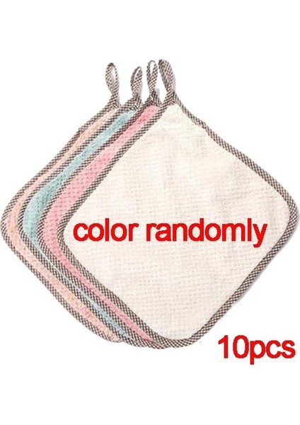 10 Adet Tarzı 1 Adet Mutfak Bulaşık Bezi Süper Emici Mercan Kadife Bulaşık Bezleri Yapışmaz Yağ Yıkanabilir Hızlı Kuruyan Mutfak Temiz Paçavra (Yurt Dışından)