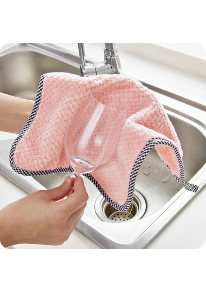 10 Adet Tarzı 1 Adet Mutfak Bulaşık Bezi Süper Emici Mercan Kadife Bulaşık Bezleri Yapışmaz Yağ Yıkanabilir Hızlı Kuruyan Mutfak Temiz Paçavra (Yurt Dışından) fırsatları