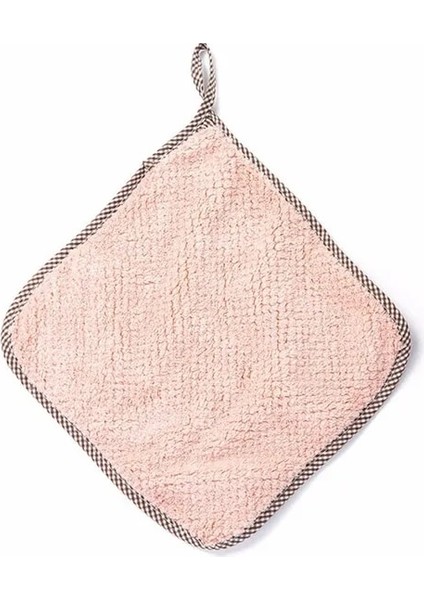 Pembe Tarzı 27.5*25 cm Ev Mercan Kadife Havlu Mutfak Emici Kalın Silin Yıkama Masa Havlusu Bulaşık Havlusu Tüy Bırakmayan Ücretsiz Dar Mutfak (Yurt Dışından)