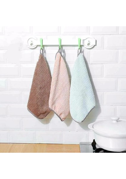 Pembe Tarzı 27.5*25 cm Ev Mercan Kadife Havlu Mutfak Emici Kalın Silin Yıkama Masa Havlusu Bulaşık Havlusu Tüy Bırakmayan Ücretsiz Dar Mutfak (Yurt Dışından) fiyatları