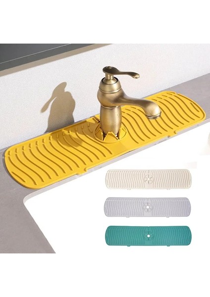 Gri Tarzı 35X14,5X0,5CM 61 cm Büyük Mutfak Musluk Emici Mat Silikon Lavabo Sıçrama Koruma Su Tahliye Pedi Tezgah Koruyucu Placemat Banyo Için (Yurt Dışından) modelleri