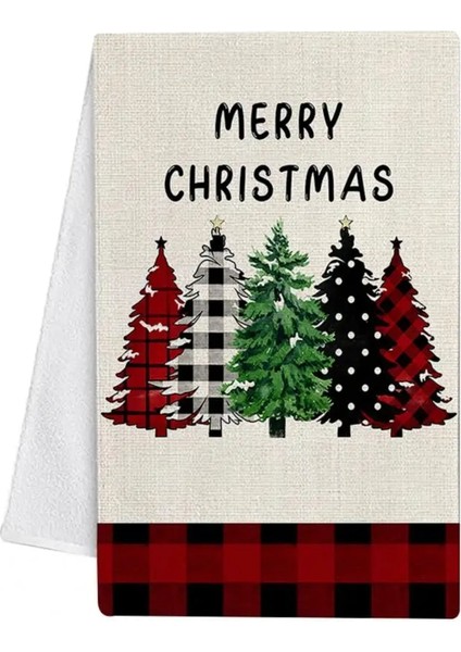 Ben Tarzım Bulaşık Bezi Havlu Dekoratif Dayanıklı Çabuk Kuruyan Merry Christmas Sevimli Kardan Adam Kamyon Bulaşık Bezi El Havlusu Mutfak Temizlik (Yurt Dışından)