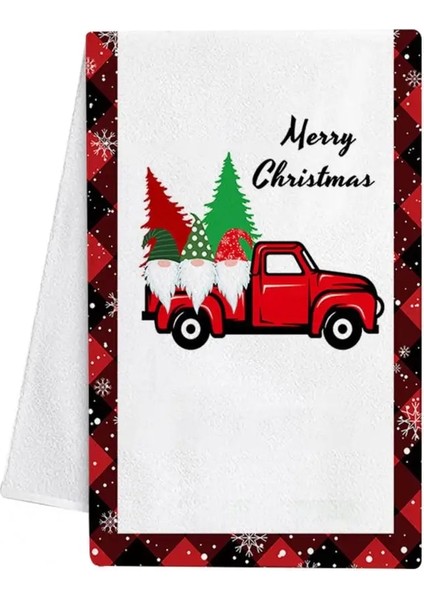 Q Stili Mükemmel Bulaşık Havlusu Dayanıklı Mikrofiber Mutfak Havlusu Noel Stilleri Tatil Çay Kardan Adam El Havlusu (Yurt Dışından)