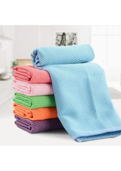 Pembe Tarzı * 40 cm Ev Cam Pencere Temizleme Bezi Mutfak Emici Bulaşık Bezi Temizlik Paçavra Yıkama Havlusu Ovma Pedi (Yurt Dışından) fırsatları