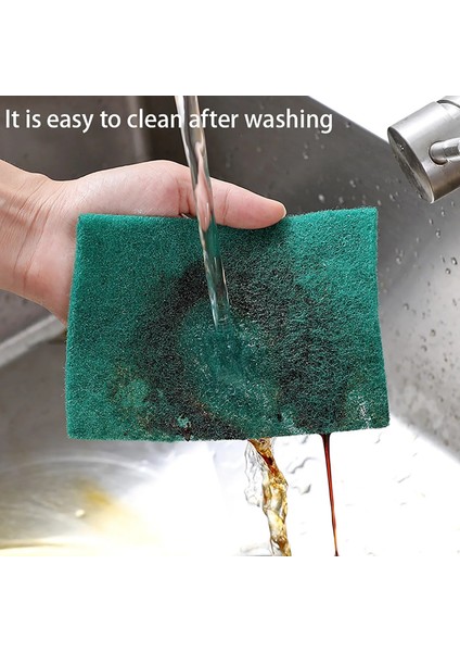 Bir Stil 5 Adet Yeşil Sünger Ovma Pedi Mutfak Kase Bulaşık Yıkama Temiz Fırçalama Temizleme Pedleri Ev Yıkama Malzemeleri Aksesuarları (Yurt Dışından) fırsatları