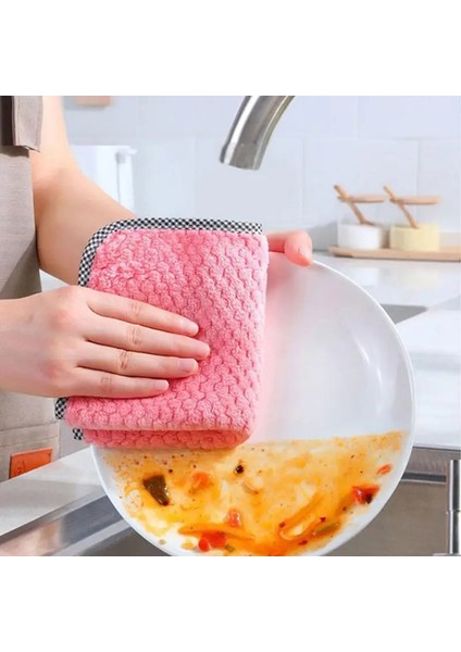 Pembe Tarzı 3 Parça Emici Mutfak Havluları Mikrofiber Ovma Pedi Yağ Bulaşık Bezleri Ev Aletleri Mutfak Paçavraları Aletler Yapışmaz Yağ Ev (Yurt Dışından) fiyatları