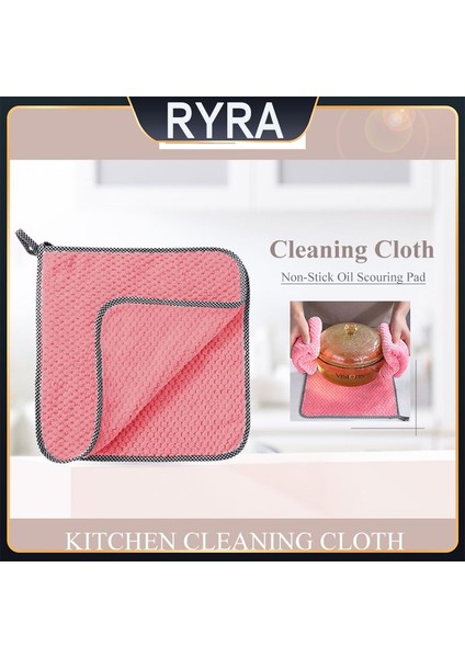 Pembe Tarzı 3 Parça Emici Mutfak Havluları Mikrofiber Ovma Pedi Yağ Bulaşık Bezleri Ev Aletleri Mutfak Paçavraları Aletler Yapışmaz Yağ Ev (Yurt Dışından) modelleri