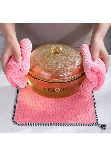 Pembe Tarzı 3 Parça Emici Mutfak Havluları Mikrofiber Ovma Pedi Yağ Bulaşık Bezleri Ev Aletleri Mutfak Paçavraları Aletler Yapışmaz Yağ Ev (Yurt Dışından) fırsatları