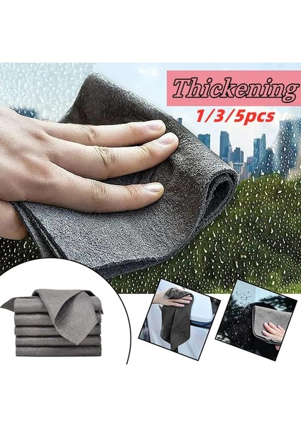 1 Adet Tarzı 30X40CM Yeni Kalınlaşmış Sihirli Temizlik Bezi Iz Bırakmayan Silme Pencere Camı Silme Mutfak Çok Amaçlı Mutfak Aynası Araba Için Mendil (Yurt Dışından)