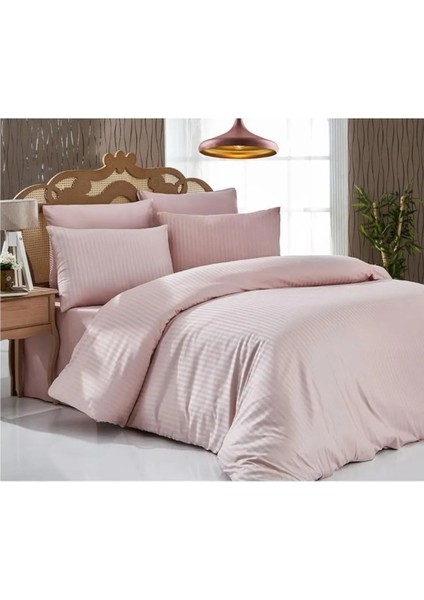 Pudra Pamuk Saten Nevresim Takımı Çift Kişilik modelleri