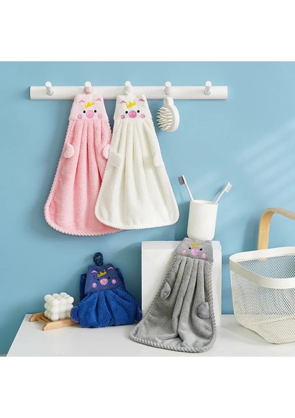 Stil4 Tarzı Sıcak El Havlusu Ev Sevimli Emici Mutfak Havlusu Tembel Bez Silme Havlusu Düz Renk Çocuk El Havlusu (Yurt Dışından) fiyatları