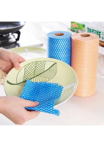 Yeşil Stil 50 Parça Droroll Tek Kullanımlık Mutfak Temizlik Bezi Dokunmamış Paçavra Silme Ovma Pedi Bulaşık Bezi Banyo Temizlik Bezi (Yurt Dışından) fiyatları