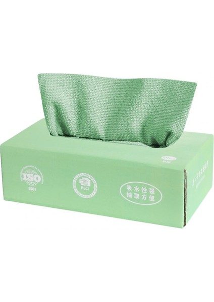 Yeşil Stil Çok Amaçlı Kutu Faydalı Temizlik Mendili Bulaşık Bezi Yumuşak Doku Temizleme Havlusu Kuru Islak Kullanım Mutfak Aksesuarları (Yurt Dışından)