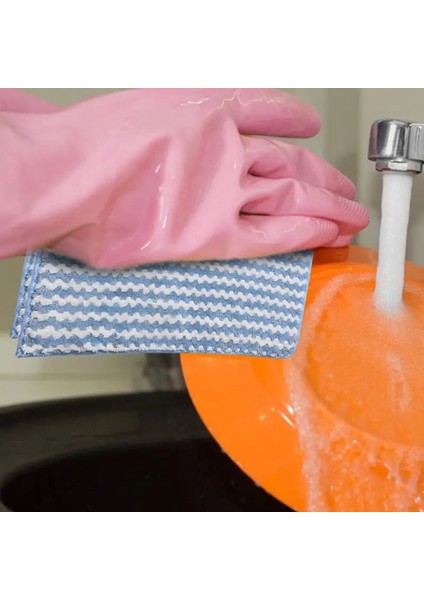 Pembe Tarzı Mutfak Bezi Bulaşık Havluları Çift Katmanlı Emici Yağ Ev Temizlik Silme Hızlı Kuruyan Bulaşık Bezleri Mutfak Gereçleri (Yurt Dışından) fırsatları