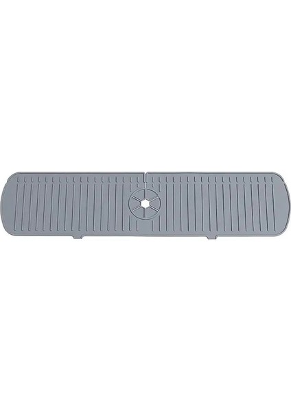 Gri2 Tarzı 45X14,5X0,5CM Silikon Musluk Mat Su Sıçramaya Dayanıklı Mutfak Musluk Su Tutucu Mat Büyük Lavabo Sıçrama Pedi Tezgah Koruyucu Banyo Mat (Yurt Dışından)