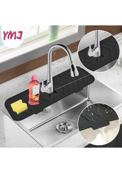 Turuncu Tarzı Mutfak Silikon Musluk Mat Lavabo Sıçrama Koruma Musluk Drenaj Mat Kurutma Pedi Mutfak Banyo Tezgahı Koruma Mat 3 Renk (Yurt Dışından) modelleri