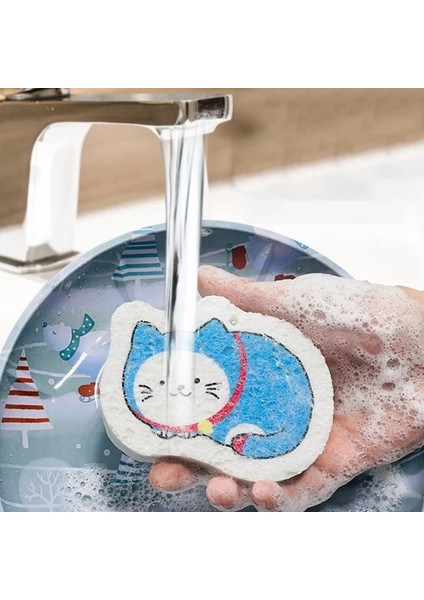 M Tarzı Sevimli Mutfak Bulaşık Süngeri Temizleme Ovma Pedi Sıkıştırılmış Odun Hamuru Sünger Bulaşık Bezleri Pot Kase Temizleme Araçları Silin (Yurt Dışından) modelleri